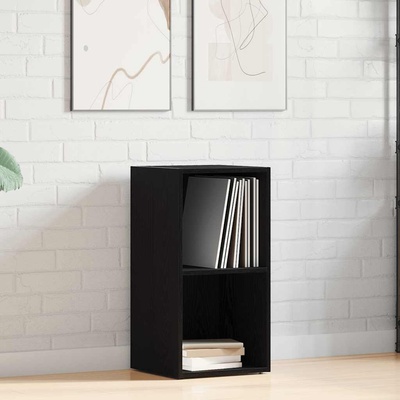 vidaXL LP Кутия за съхранение Черен дъб 71x34x36cm Инженерна дървесина (862401)