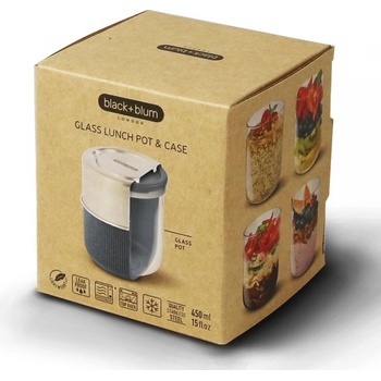 Black+Blum lunch box GlassPot 450ml tmavý