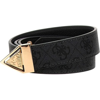Guess Eco Erica Adjustable & Reversible Belt Coal Logo dámský oboustranný pásek