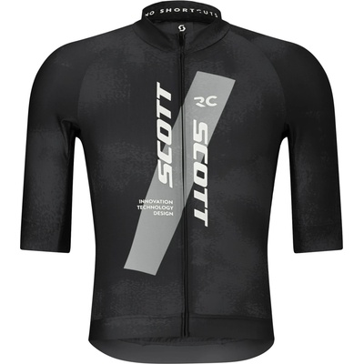 Scott Мъжка фланелка с къс ръкав за колоездене Scott Jersey Rc Pro S/S Cycling jersey - Black / White - размер M (056-4075-0112)