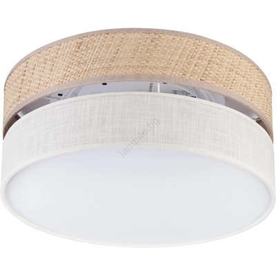 LAMKUR Плафон SIRJA DOUBLE BOHO 2xE14/15W/230V, диаметър 35 см, бежово/кремаво (LA59754)