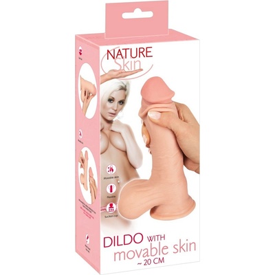 Natute Skin Dildo s kožou 20 cm prírodné