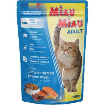 Miau Miau Cat losos v omáčke 24 x 100 g