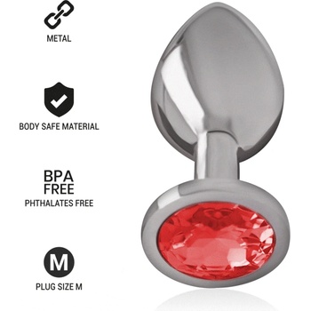 Intense Метален анален разширител срубинено червено бижу intense размер m