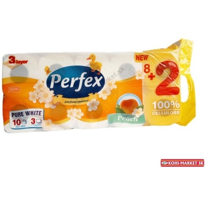 Perfex pure white Broskyňa 3-vrstvový 10 ks
