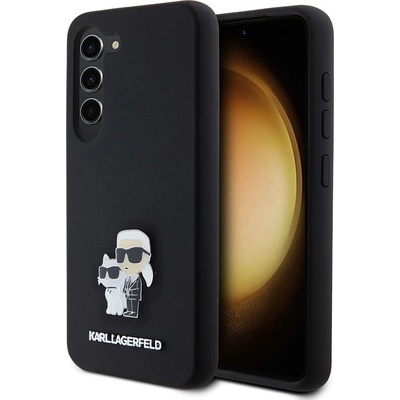 Karl Lagerfeld Silicone Samsung Galaxy S23 Karl&Choupette kovový odznak KLHCS23SSMHKCNPK