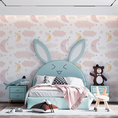 Sablio Tapeta Mesiačiky a obláčiky, rozmery 336x220 cm
