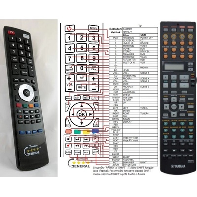 GENERAL YAMAHA RAV372 - съвместимо дистанционно управление на марката General (RAV372)