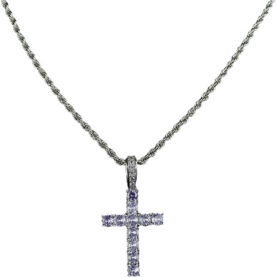 HARAHU Колие zc-22770 - Сребърен / Лилав kp22770 (zc-22770)