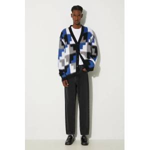 Marcelo Burlon Жилетка с вълна AOP Damier Cross Knit Cardigan (CMHB001F24KNI0010645)