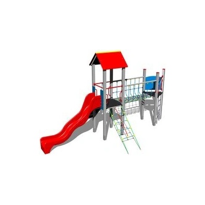 Playground zostava so šmýkačkou a šplhaním 4U240K-15