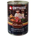 ONTARIO culinary minestrone chicken and lamb - деликатесна консерва за куче с пилешко и агнешко 400 гр, Чехия 214-22092