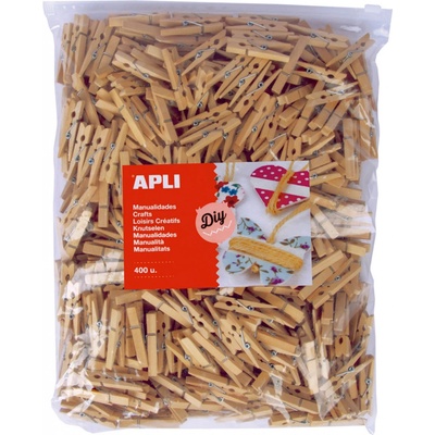 Apli dřevěné kolíčky na prádlo 25 x 3 mm barevné 45 ks