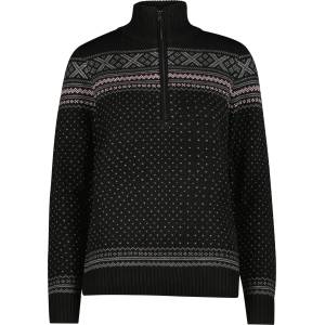 CMP Дамски пуловер CMP Women's Sweat Knitted Yarn 7H76505 Jumper - Nero - размер 46 (EU) (117-3208-0217)