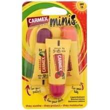 Carmex Minis Strawberry, Cherry, Pineapple balzam na pery 3 x 5 g darčeková sada