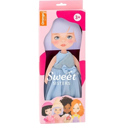Orange Toys Комплект дрехи за кукла Orange Toys Sweet Sisters - Синя сатенена рокля (S06)