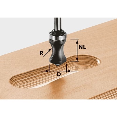 Festool Fréza na vnútornej držadlá HW, päta 8 mm HW S8 R16/NL32 491033