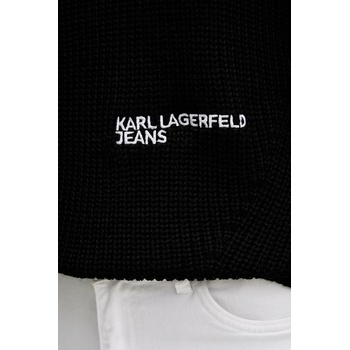 Karl Lagerfeld Jeans Пуловер с вълна Karl Lagerfeld Jeans в черно с поло A4W18020 (A4W18020)