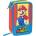 Super mario Ученически несесер Супер Марио Tricolore със съдържание с 3 отделения