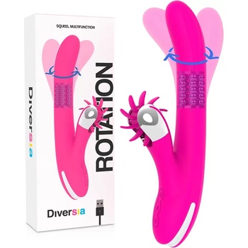 Ротиращ вибратор, въртящ се клитор стимулатор, 24см. - Diversia (D-232422)