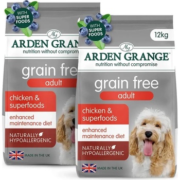 Arden Grange GF Възрастни Пиле & Суперхрани 2 x 12 кг