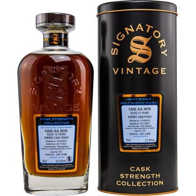 Signatory Caol Ila 2010 12y Sherry Cask Finish 57% 0,7 l (tuba)