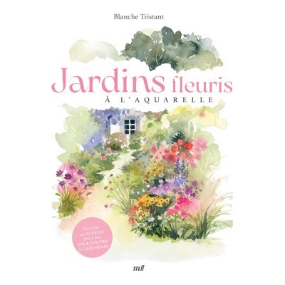 Jardins fleuris à l'aquarelle