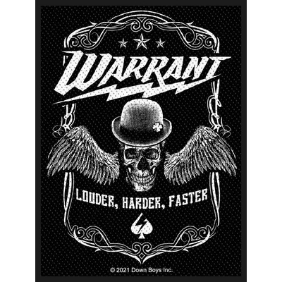 Nažehlovačka Warrant - Louder Harder Faster