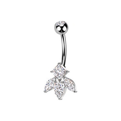 Šperky4U piercing do pupíku titan bižuterie TB001
