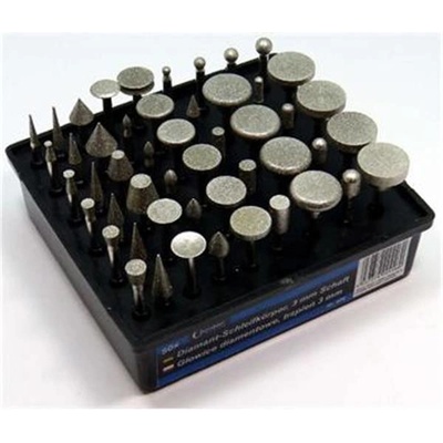 Triumf 100-03312 - Sada diamantových tělísek, frézek 50-dílů, upínací stopka 3,0mm