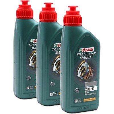 Castrol 3бр x 1л Трансмисионно масло castrol transmax manual ep 80w90 (15f1f2 - 3l)