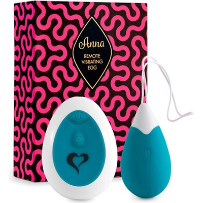 FeelzToys Anna Vibrating Egg Remote Deep Vibrátor kulička / vajíčko Zelený Niebieski