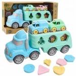 LEAN Toys Tow Truck Sorter Educational With Cars Blocks Pastel BIO Plastic