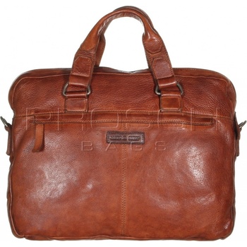 Greenburry Kožená taška na notebook Greenburry 2908-24 Cognac