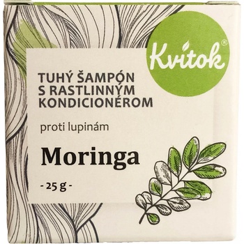 Kvítok tuhý šampon s kondicionérem proti lupům Moringa 25 g