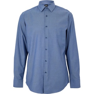 HUGO BOSS Риза с дълъг ръкав Boss Mens BOSS BLACK Kent Long Sleeve Buttoned Shirt - Open Blue 468