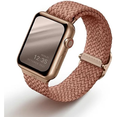 UNIQ UNIQ Aspen каишка за Apple Watch 4/5/6/7/SE 44/45mm, плетен, розов грейпфрут (UNIQ580GRAPNK)