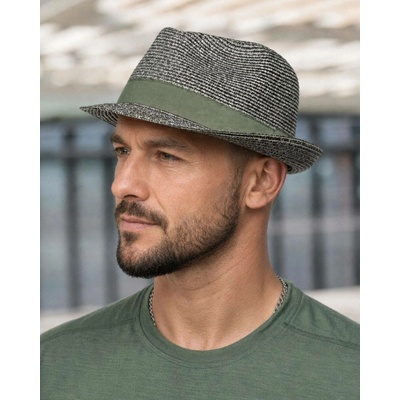 Krumlovanka letní klobouk Trilby Fa-40032 zelený