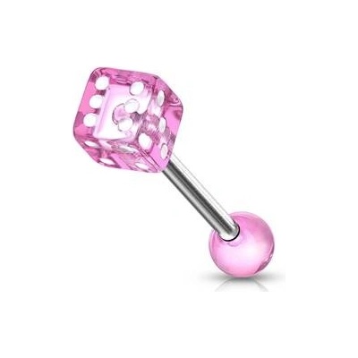 Šperky4U piercing do jazyku hrací kostka PJ01087-P