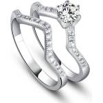 Silenti Jewelry Сребърен пръстен "Дуо" - 9 - 59.5мм (19.1мм диам. )
