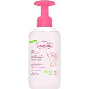 Babybio Почистваща вода за лице и тяло Babybio, 250 ml