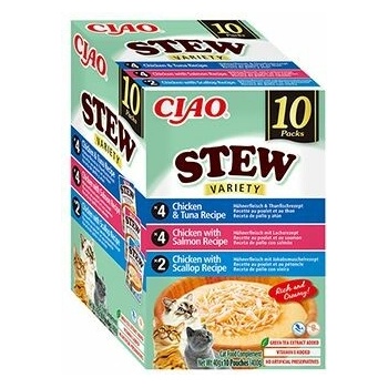 Chúru Cat BOX Stew Chicken Tuna & Chicken Salmon & Chicken Scallop 10 x 40 g