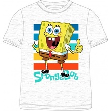 E plus M Dětské kvalitní tričko s krátkým rukávem Spongebob šedé