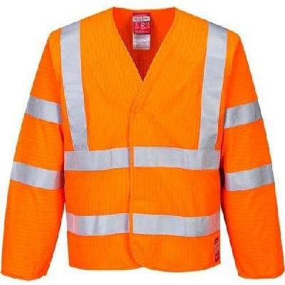 PortWest Blůza Hi-Vis Anti Static Flame Resistant oranžová