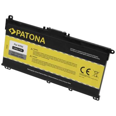 PATONA Li-Pol батерия за лаптоп, Patona, Съвместима с HP Pavilion 14/15, 3600 mAh, 11.4 V, Черен/Жълт (PT2855) (PT2855)