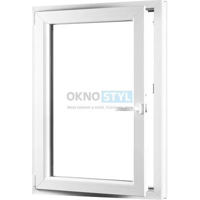 OKNOSTYL.cz jednokřídlé plastové okno otvíravo-sklopné levé REHAU 8000 x 12000 mm Bílá