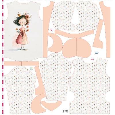 Takoy Panel se střihem 170 dětská softshellová bunda princezna Emma-NS-29539