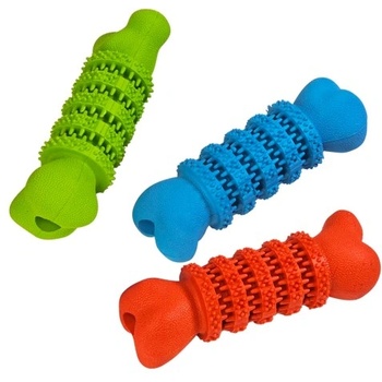 NOBBY Гумени играчки Dental Rubber Bone - дентален кокал, плътна гума - 13 см - 1 брой, NOBBY Германия - 52183