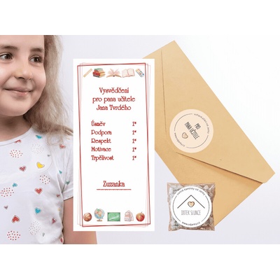 Od Janky Voňavé vysvědčení se jmény - malý dárek s velkým významem nejen pro paní učitelku ➽: pro pana učitele – Zbozi.Blesk.cz