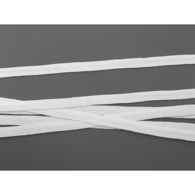 Bavlnená dojčenská šnúrka - biela - šírka 0,47 cm